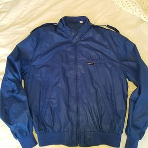 Members Only vintage men's Royal blue zip up jacket